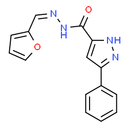 ChemSpider 2D Image | N'-[(Z)-2-Furylmethylene]-3-phenyl-1H-pyrazole-5-carbohydrazide | C15H12N4O2