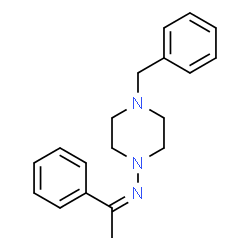 ChemSpider 2D Image | (1Z)-N-(4-Benzyl-1-piperazinyl)-1-phenylethanimine | C19H23N3