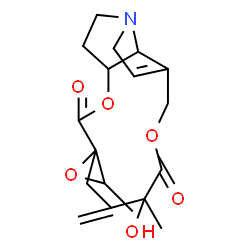 ChemSpider 2D Image | 12-Hydroxy-13,19-didehydro-15,20-dihydro-15,20-epoxysenecionan-11,16-dione | C18H23NO6