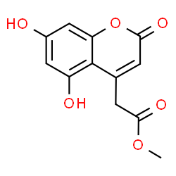 ChemSpider 2D Image | Methyl (5,7-dihydroxy-2-oxo-2H-chromen-4-yl)acetate | C12H10O6
