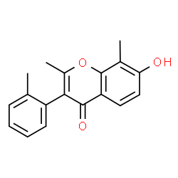 ChemSpider 2D Image | 7-Hydroxy-2,8-dimethyl-3-o-tolyl-chromen-4-one | C18H16O3