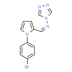 ChemSpider 2D Image | N-{[1-(4-bromophenyl)-1H-pyrrol-2-yl]methylene}-4H-1,2,4-triazol-4-amine | C13H10BrN5