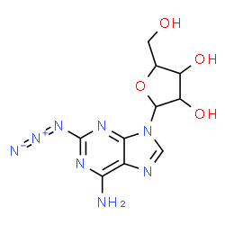 ChemSpider 2D Image | 2-Azido-9-pentofuranosyl-9H-purin-6-amine | C10H12N8O4
