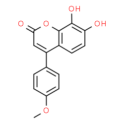 ChemSpider 2D Image | 7,8-Dihydroxy-4-(4-methoxyphenyl)-2H-chromen-2-one | C16H12O5