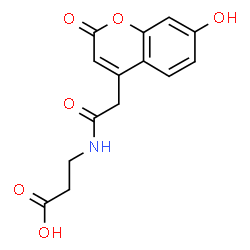 ChemSpider 2D Image | N-[(7-Hydroxy-2-oxo-2H-chromen-4-yl)acetyl]-beta-alanine | C14H13NO6
