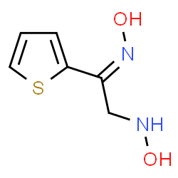 ChemSpider 2D Image | (2Z)-N-Hydroxy-2-(hydroxyimino)-2-(2-thienyl)ethanamine | C6H8N2O2S