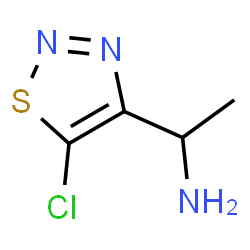 ChemSpider 2D Image | 1-(5-Chloro-1,2,3-thiadiazol-4-yl)ethanamine | C4H6ClN3S