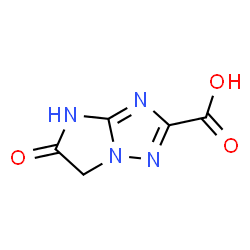 ChemSpider 2D Image | 5-Oxo-5,6-dihydro-4H-imidazo[1,2-b][1,2,4]triazole-2-carboxylic acid | C5H4N4O3