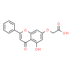 ChemSpider 2D Image | [(5-Hydroxy-4-oxo-2-phenyl-4H-chromen-7-yl)oxy]acetic acid | C17H12O6
