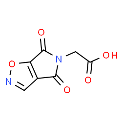 ChemSpider 2D Image | (4,6-Dioxo-4,6-dihydro-5H-pyrrolo[3,4-d][1,2]oxazol-5-yl)acetic acid | C7H4N2O5