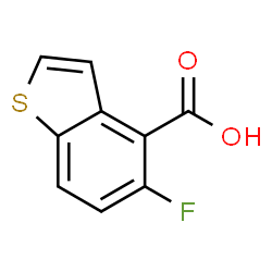 ChemSpider 2D Image | 5-Fluoro-1-benzothiophene-4-carboxylic acid | C9H5FO2S