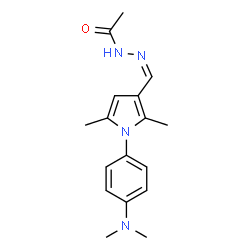 ChemSpider 2D Image | N'-[(Z)-{1-[4-(Dimethylamino)phenyl]-2,5-dimethyl-1H-pyrrol-3-yl}methylene]acetohydrazide | C17H22N4O