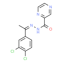 ChemSpider 2D Image | N'-[(1Z)-1-(3,4-Dichlorophenyl)ethylidene]-2-pyrazinecarbohydrazide | C13H10Cl2N4O