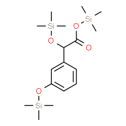 ChemSpider 2D Image | Trimethylsilyl [(trimethylsilyl)oxy](3-[(trimethylsilyl)oxy]phenyl)acetate | C17H32O4Si3