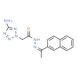 ChemSpider 2D Image | 2-(5-Amino-2H-tetrazol-2-yl)-N'-[(1Z)-1-(2-naphthyl)ethylidene]acetohydrazide | C15H15N7O