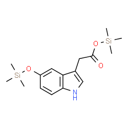 ChemSpider 2D Image | Trimethylsilyl (5-[(trimethylsilyl)oxy]-1H-indol-3-yl)acetate | C16H25NO3Si2