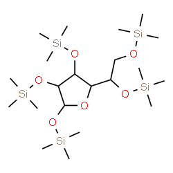 ChemSpider 2D Image | 1,2,3,5,6-Pentakis-O-(trimethylsilyl)hexofuranose | C21H52O6Si5