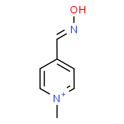 ChemSpider 2D Image | 4-[(E)-(Hydroxyimino)methyl]-1-methylpyridinium | C7H9N2O
