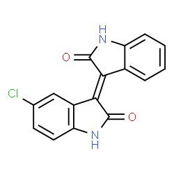 ChemSpider 2D Image | (3E)-5-Chloro-3-(2-oxo-1,2-dihydro-3H-indol-3-ylidene)-1,3-dihydro-2H-indol-2-one | C16H9ClN2O2