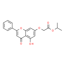 ChemSpider 2D Image | Isopropyl [(5-hydroxy-4-oxo-2-phenyl-4H-chromen-7-yl)oxy]acetate | C20H18O6