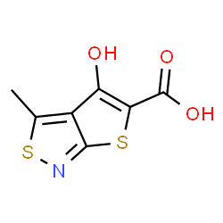 ChemSpider 2D Image | 4-Hydroxy-3-methylthieno[2,3-c][1,2]thiazole-5-carboxylic acid | C7H5NO3S2