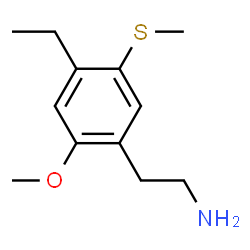 ChemSpider 2D Image | 2-[4-Ethyl-2-methoxy-5-(methylsulfanyl)phenyl]ethanamine | C12H19NOS