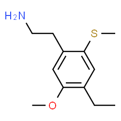 ChemSpider 2D Image | 2-[4-Ethyl-5-methoxy-2-(methylsulfanyl)phenyl]ethanamine | C12H19NOS