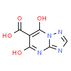 ChemSpider 2D Image | 5,7-Dihydroxy[1,2,4]triazolo[1,5-a]pyrimidine-6-carboxylic acid | C6H4N4O4