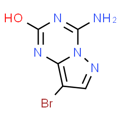 ChemSpider 2D Image | 4-Amino-8-bromopyrazolo[1,5-a][1,3,5]triazin-2-ol | C5H4BrN5O
