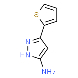 ChemSpider 2D Image | 5-Amino-3-(2-thienyl)pyrazole | C7H7N3S