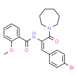 ChemSpider 2D Image | N-[(1E)-3-(1-Azepanyl)-1-(4-bromophenyl)-3-oxo-1-propen-2-yl]-2-methoxybenzamide | C23H25BrN2O3