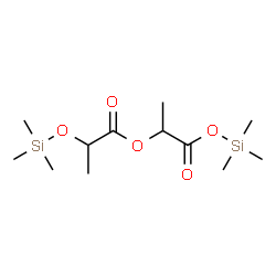 ChemSpider 2D Image | 1-Oxo-1-[(trimethylsilyl)oxy]-2-propanyl 2-[(trimethylsilyl)oxy]propanoate | C12H26O5Si2