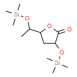 ChemSpider 2D Image | 3-[(Trimethylsilyl)oxy]-5-{1-[(trimethylsilyl)oxy]ethyl}dihydro-2(3H)-furanone | C12H26O4Si2