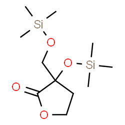 ChemSpider 2D Image | 3-[(Trimethylsilyl)oxy]-3-{[(trimethylsilyl)oxy]methyl}dihydro-2(3H)-furanone | C11H24O4Si2