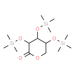 ChemSpider 2D Image | 3,4,5-Tris[(trimethylsilyl)oxy]tetrahydro-2H-pyran-2-one | C14H32O5Si3