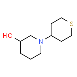 ChemSpider 2D Image | 1-(Tetrahydro-2H-thiopyran-4-yl)-3-piperidinol | C10H19NOS