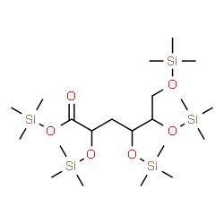 ChemSpider 2D Image | Trimethylsilyl 3-deoxy-2,4,5,6-tetrakis-O-(trimethylsilyl)hexonate  | C21H52O6Si5