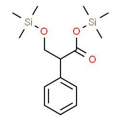 ChemSpider 2D Image | Trimethylsilyl 2-phenyl-3-[(trimethylsilyl)oxy]propanoate | C15H26O3Si2