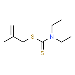 ChemSpider 2D Image | 2-Methyl-2-propen-1-yl diethylcarbamodithioate | C9H17NS2