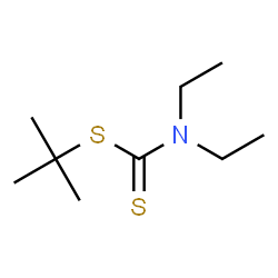 ChemSpider 2D Image | 2-Methyl-2-propanyl diethylcarbamodithioate | C9H19NS2