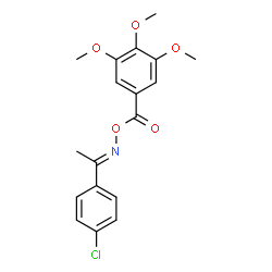 ChemSpider 2D Image | ({(E)-[1-(4-Chlorophenyl)ethylidene]amino}oxy)(3,4,5-trimethoxyphenyl)methanone | C18H18ClNO5