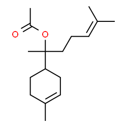 ChemSpider 2D Image | 6-Methyl-2-(4-methyl-3-cyclohexen-1-yl)-5-hepten-2-yl acetate | C17H28O2