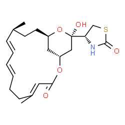 ChemSpider 2D Image | (4R)-4-[(1R,12S,15R,17R)-17-Hydroxy-5,12-dimethyl-3-oxo-2,16-dioxabicyclo[13.3.1]nonadeca-4,8,10-trien-17-yl]-1,3-thiazolidin-2-one | C22H31NO5S