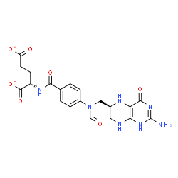 ChemSpider 2D Image | (2S)-2-({4-[{[(6S)-2-Amino-4-oxo-1,4,5,6,7,8-hexahydro-6-pteridinyl]methyl}(formyl)amino]benzoyl}amino)pentanedioate | C20H21N7O7