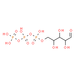 ChemSpider 2D Image | 5-O-(Hydroxy{[hydroxy(phosphonooxy)phosphoryl]oxy}phosphoryl)pentose | C5H13O14P3