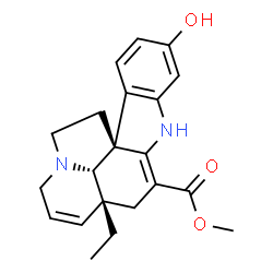 ChemSpider 2D Image | Methyl (5alpha,19alpha)-16-hydroxy-2,3,6,7-tetradehydroaspidospermidine-3-carboxylate | C21H24N2O3