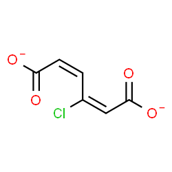 ChemSpider 2D Image | (2E,4Z)-3-Chloro-2,4-hexadienedioate | C6H3ClO4