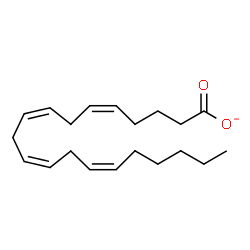 ChemSpider 2D Image | (5Z,8Z,11Z,14Z)-5,8,11,14-Icosatetraenoate | C20H31O2