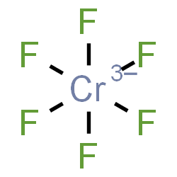 ChemSpider 2D Image | Hexafluorochromate(3-) | CrF6