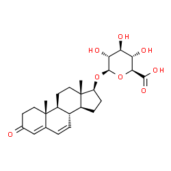 ChemSpider 2D Image | 6-dehydrotestosterone 17-glucosiduronic acid | C25H34O8
